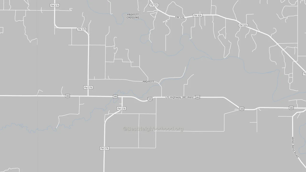 Bike Grade map of Proffit, TX