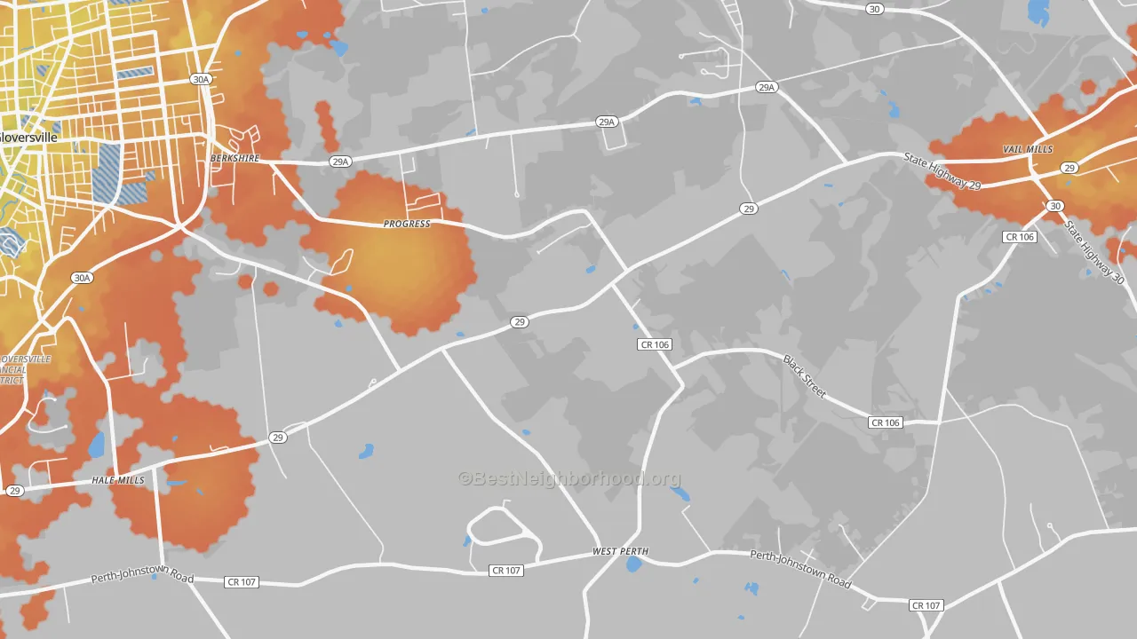 Bike Grade map of Progress, NY
