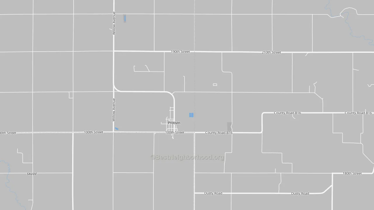 Bike Grade map of Protivin, IA