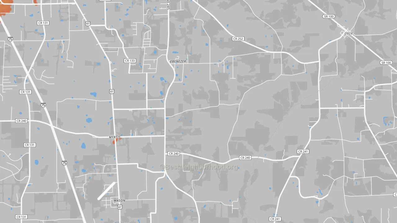Bike Grade map of Providence, FL