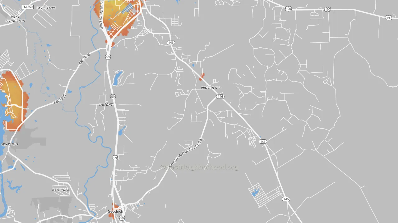 Bike Grade map of Providence, TX