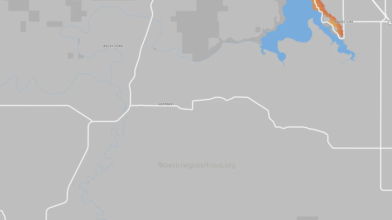 Bike Grade map of Provo, SD