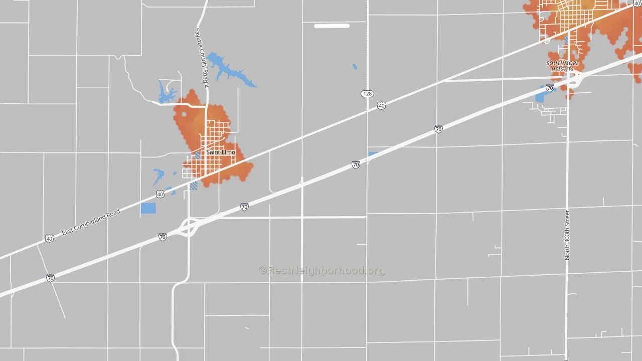 Bike Grade map of Pruett, IL