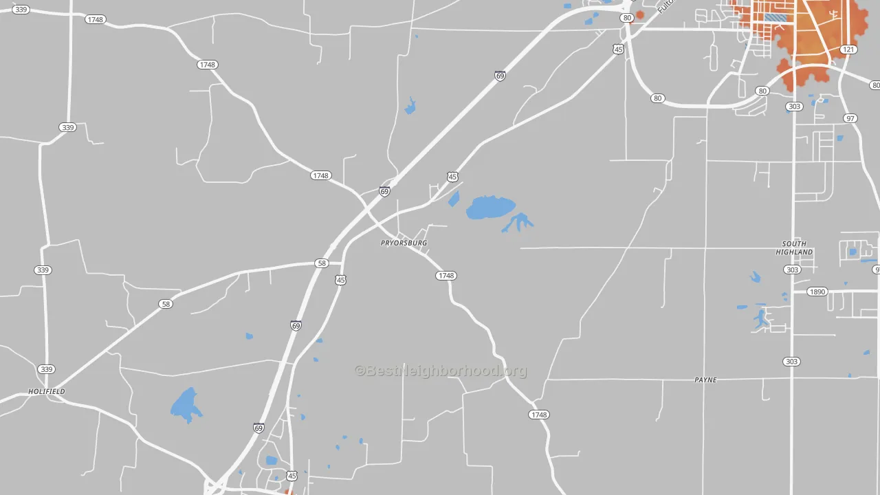 Bike Grade map of Pryorsburg, KY