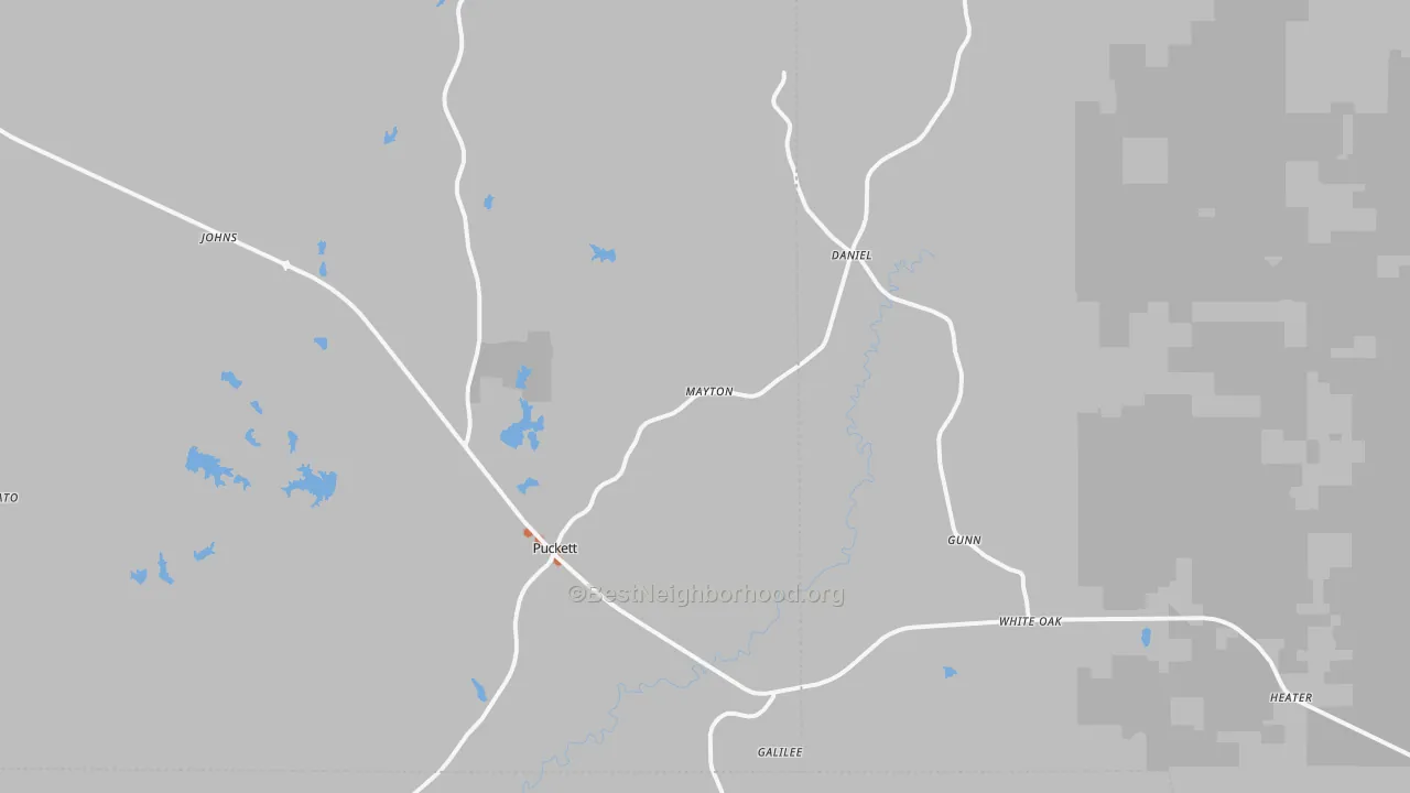 Bike Grade map of Puckett, MS