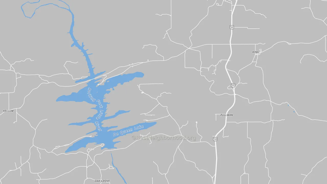 Bike Grade map of Pullman, AR