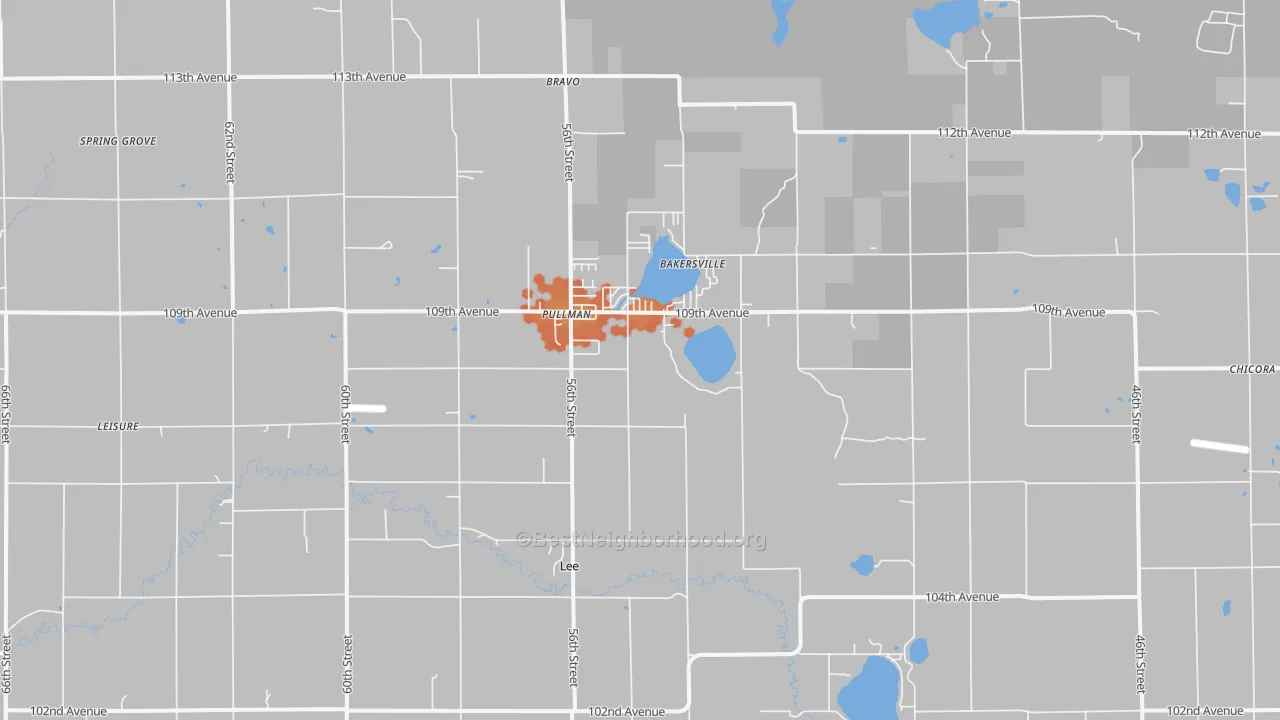 Bike Grade map of Pullman, MI