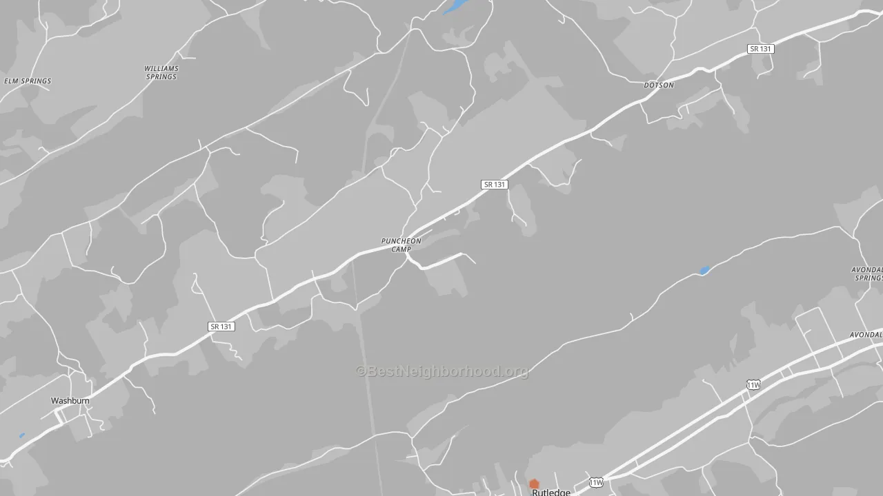 Bike Grade map of Puncheon Camp, TN