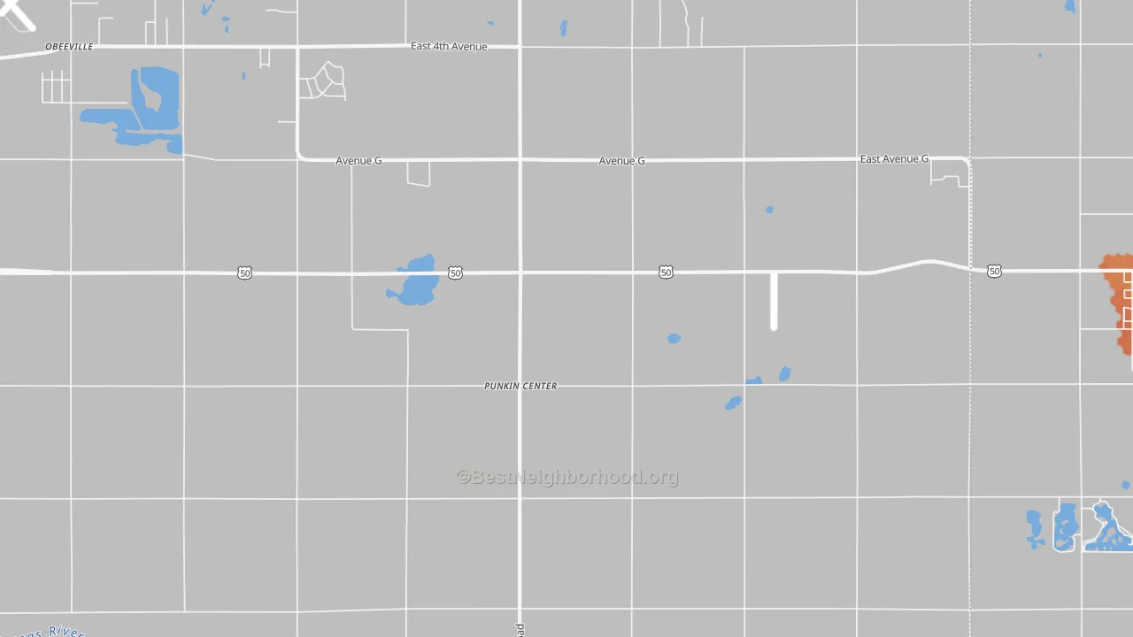 Bike Grade map of Punkin Center, KS