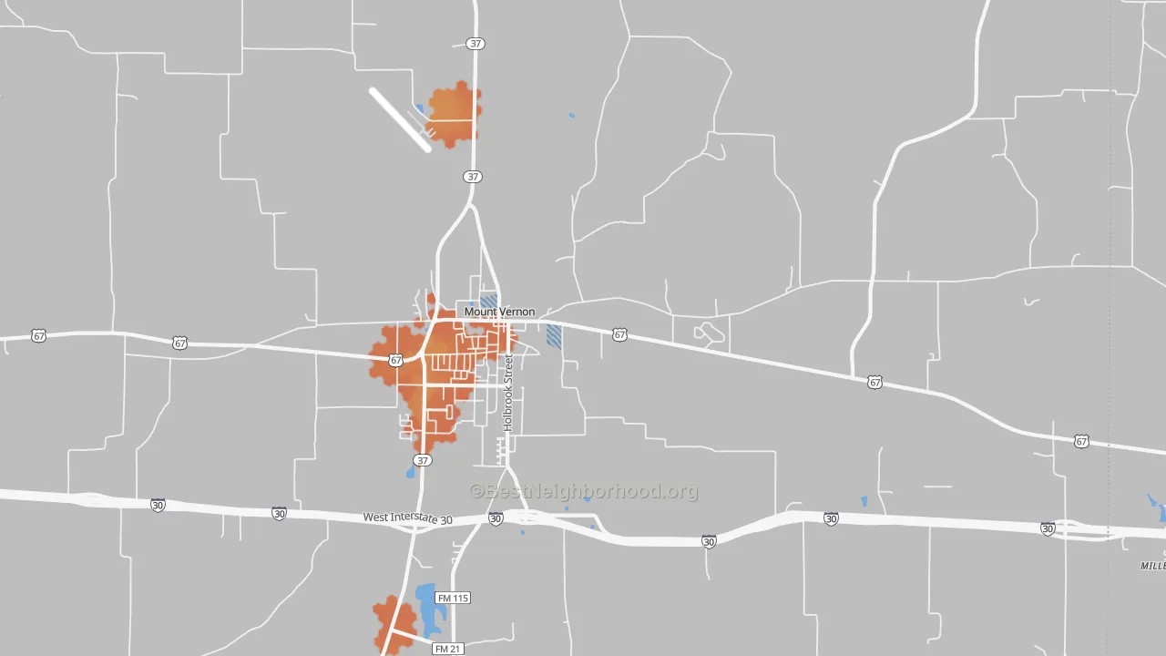 Bike Grade map of Purley, TX