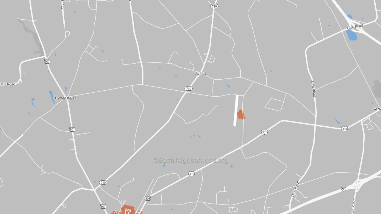 Bike Grade map of Purvis, NC