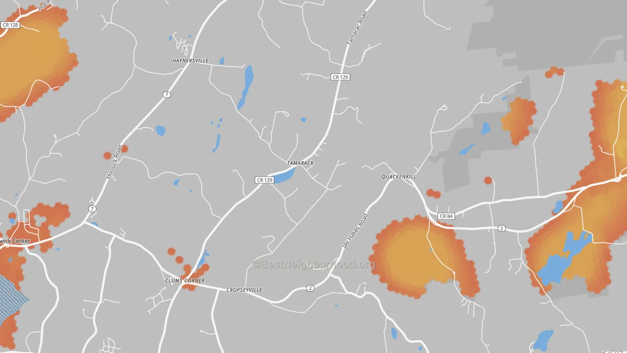Bike Grade map of Quackenkill, NY