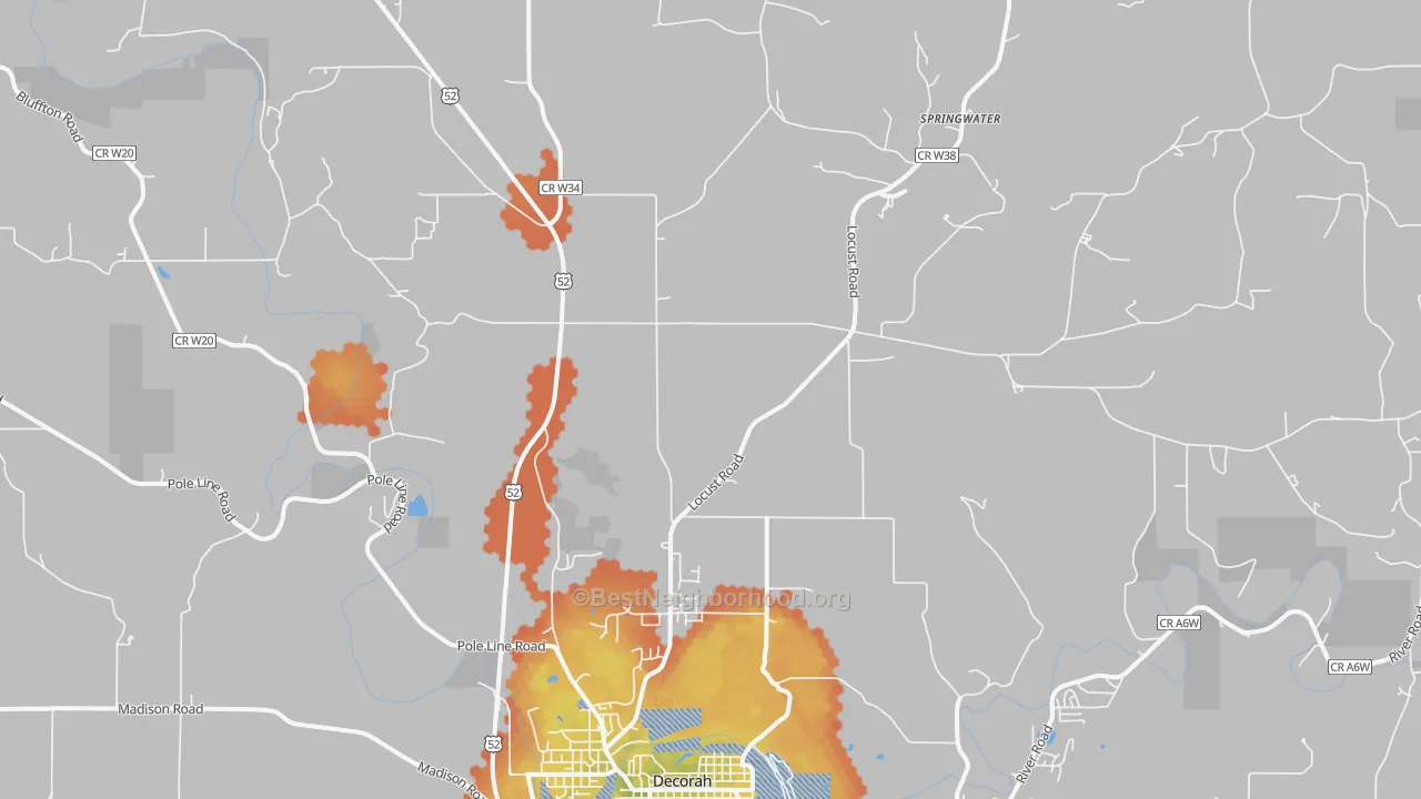 Bike Grade map of Quandahl, IA