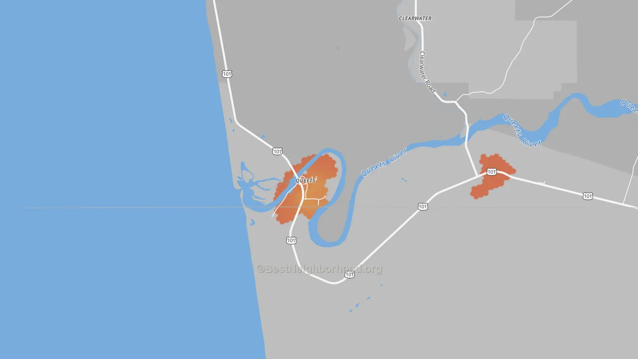 Bike Grade map of Queets, WA