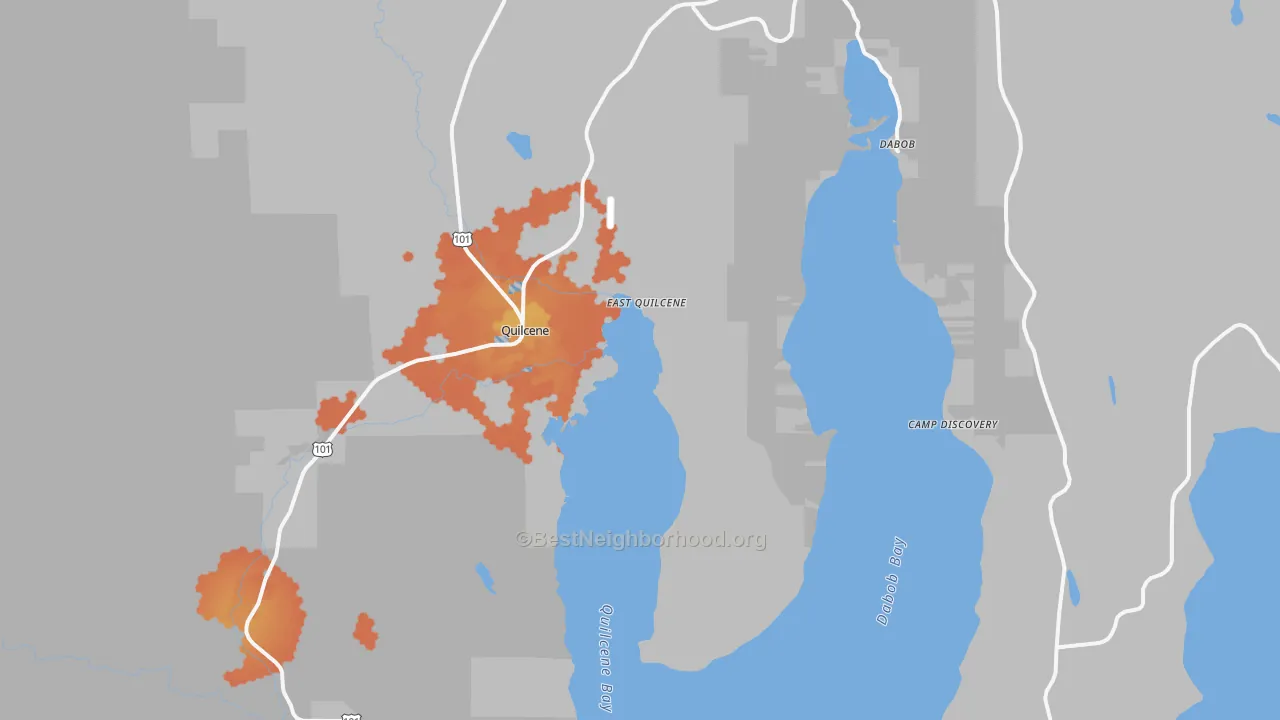 Bike Grade map of Quilcene, WA