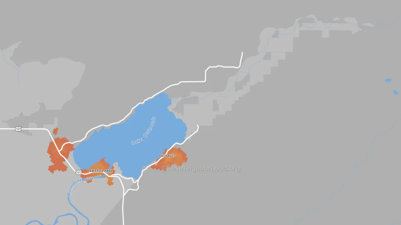 Bike Grade map of Quinault, WA