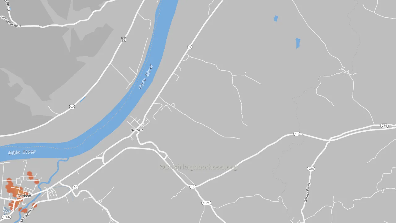 Bike Grade map of Quincy, KY