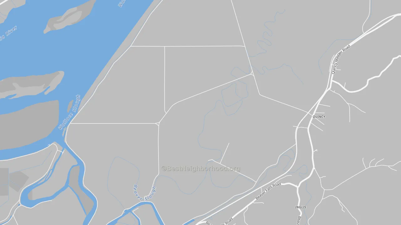 Bike Grade map of Quincy, OR