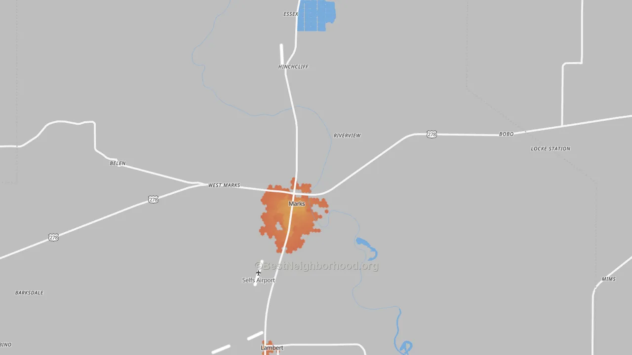 Bike Grade map of Quitman County, MS