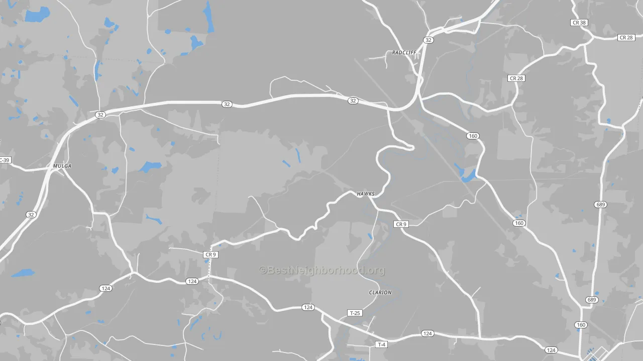 Bike Grade map of Radcliff, OH