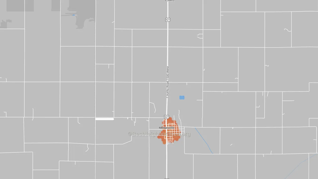 Bike Grade map of Radioville, IN