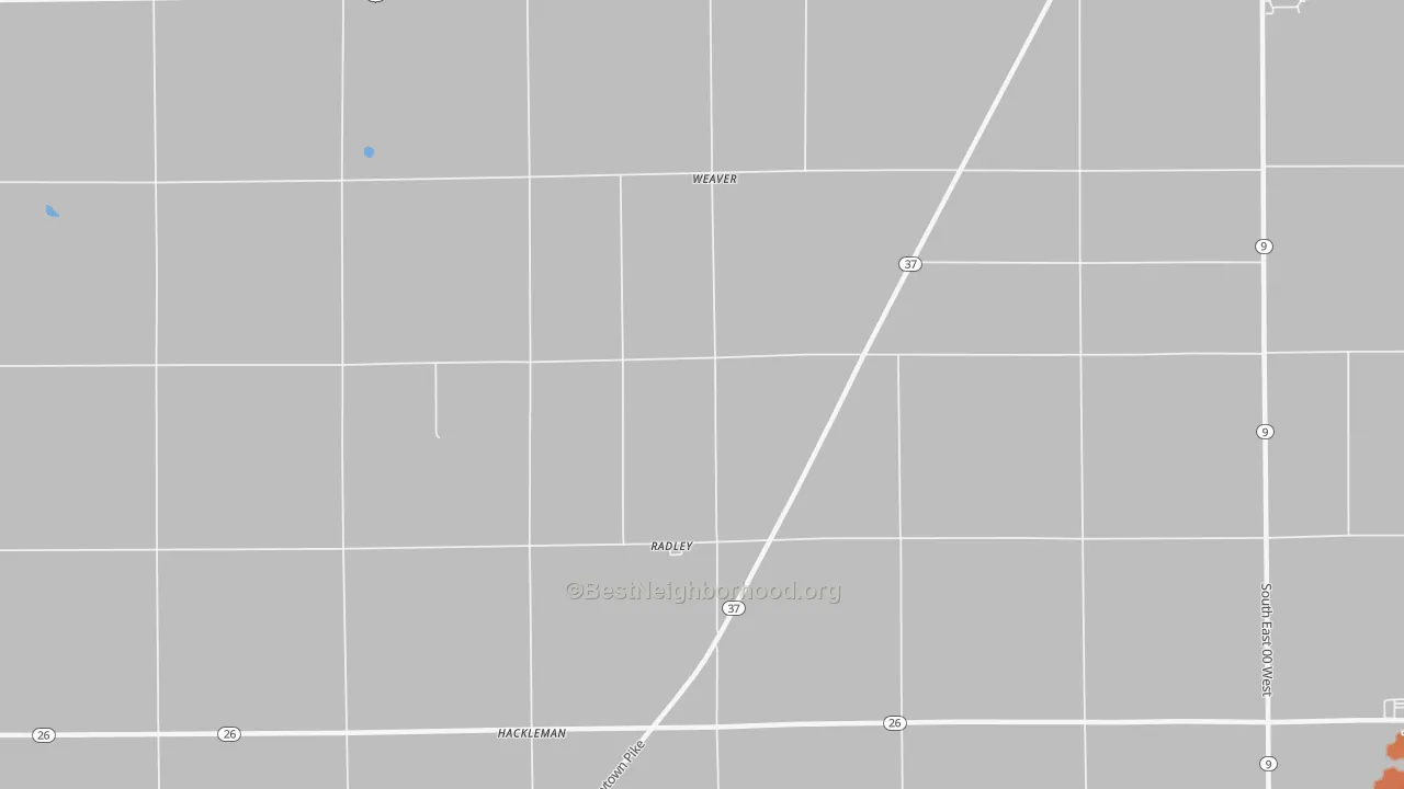 Bike Grade map of Radley, IN