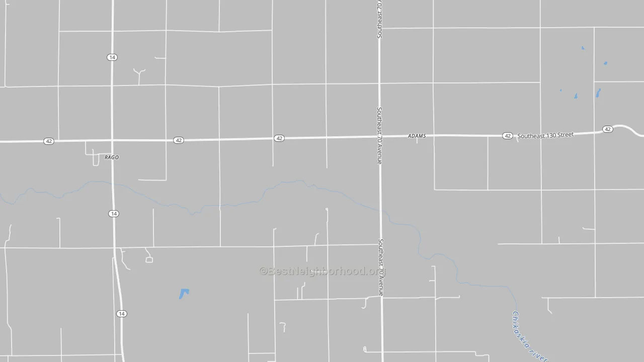 Bike Grade map of Rago, KS