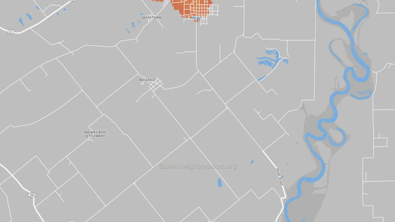 Bike Grade map of Ragsdale, IN