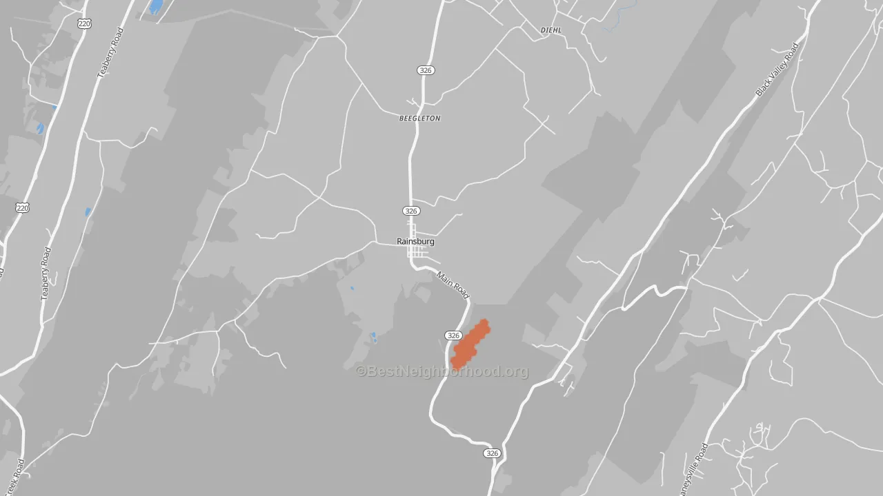 Bike Grade map of Rainsburg, PA