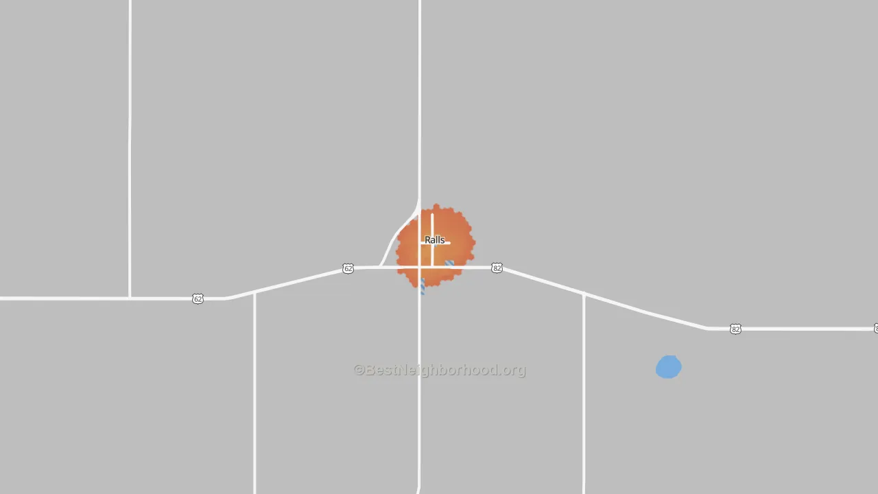 Bike Grade map of Ralls, TX