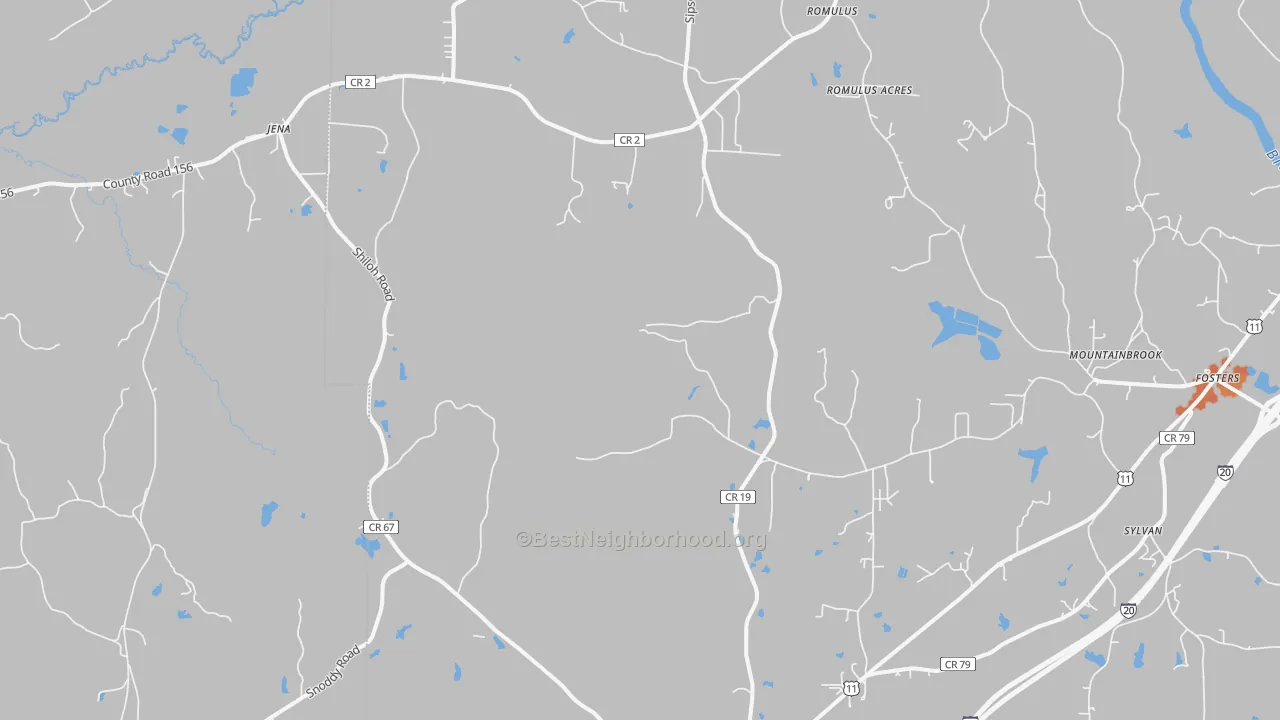 Bike Grade map of Ralph, AL