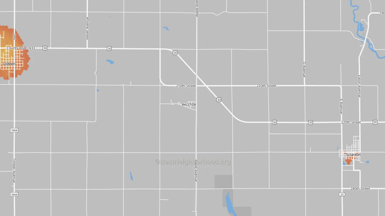 Bike Grade map of Ralston, IA
