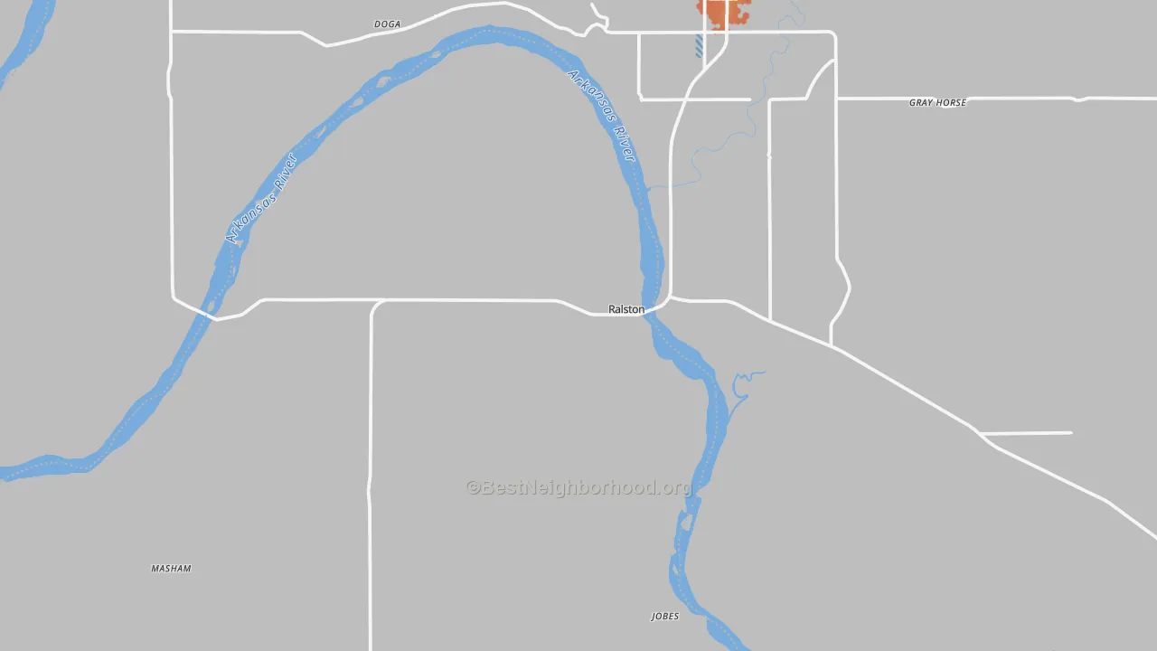 Bike Grade map of Ralston, OK