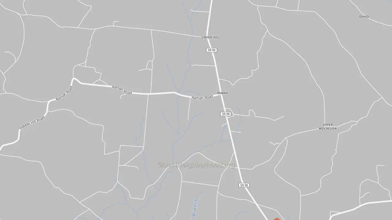 Bike Grade map of Ramah, TN