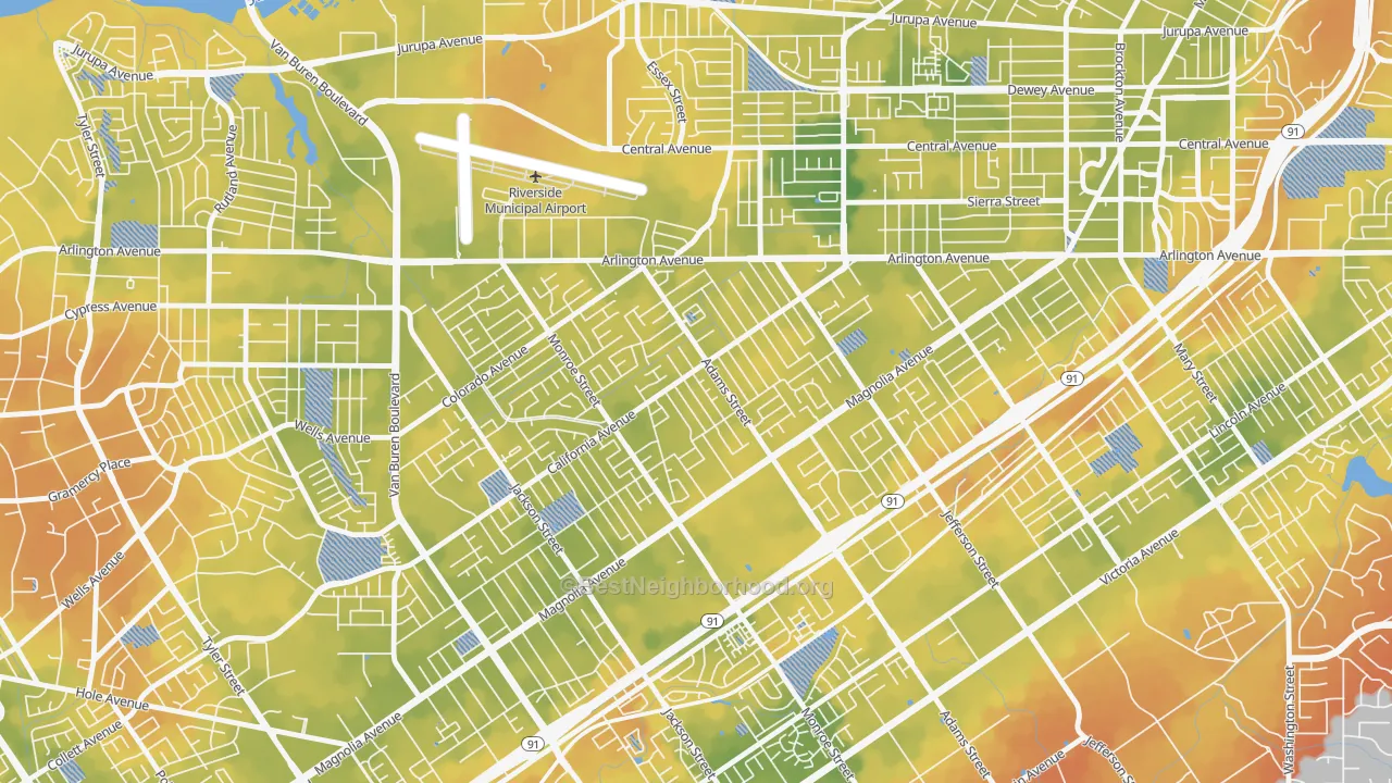 Bike Grade map of Ramona, Riverside, CA