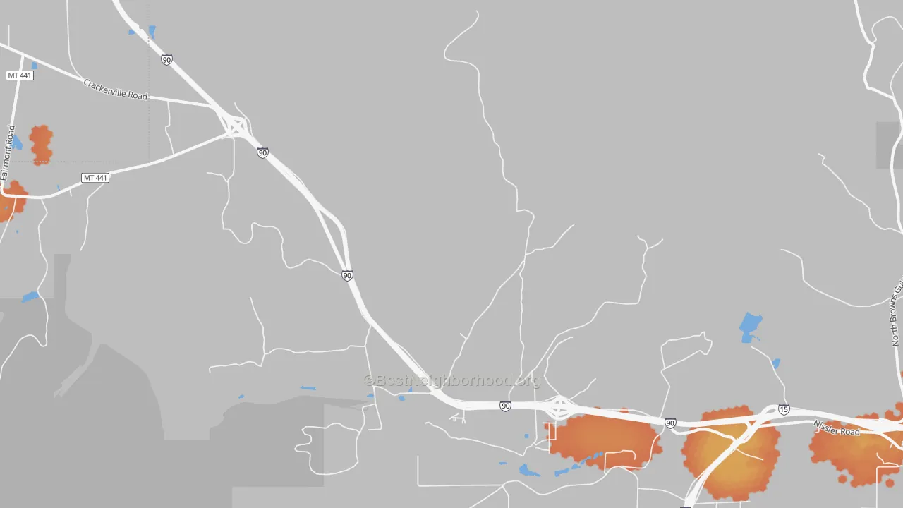 Bike Grade map of Ramsay, MT