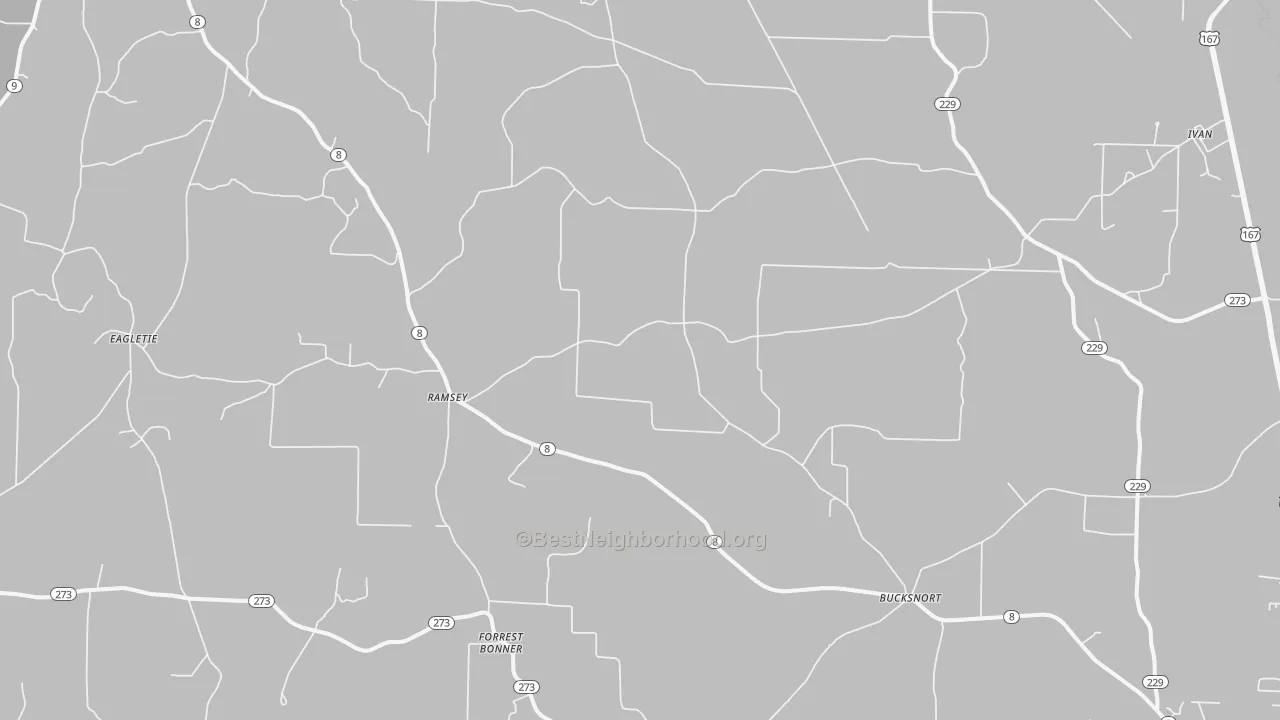 Bike Grade map of Ramsey, AR
