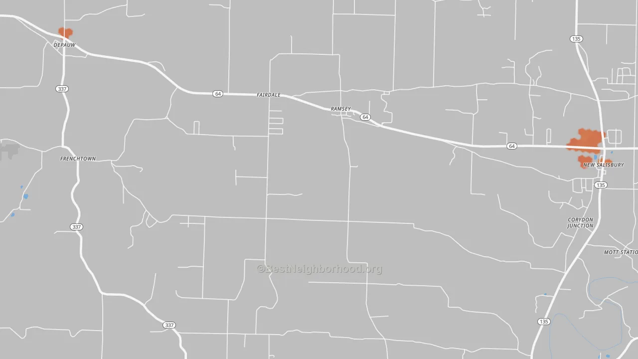 Bike Grade map of Ramsey, IN