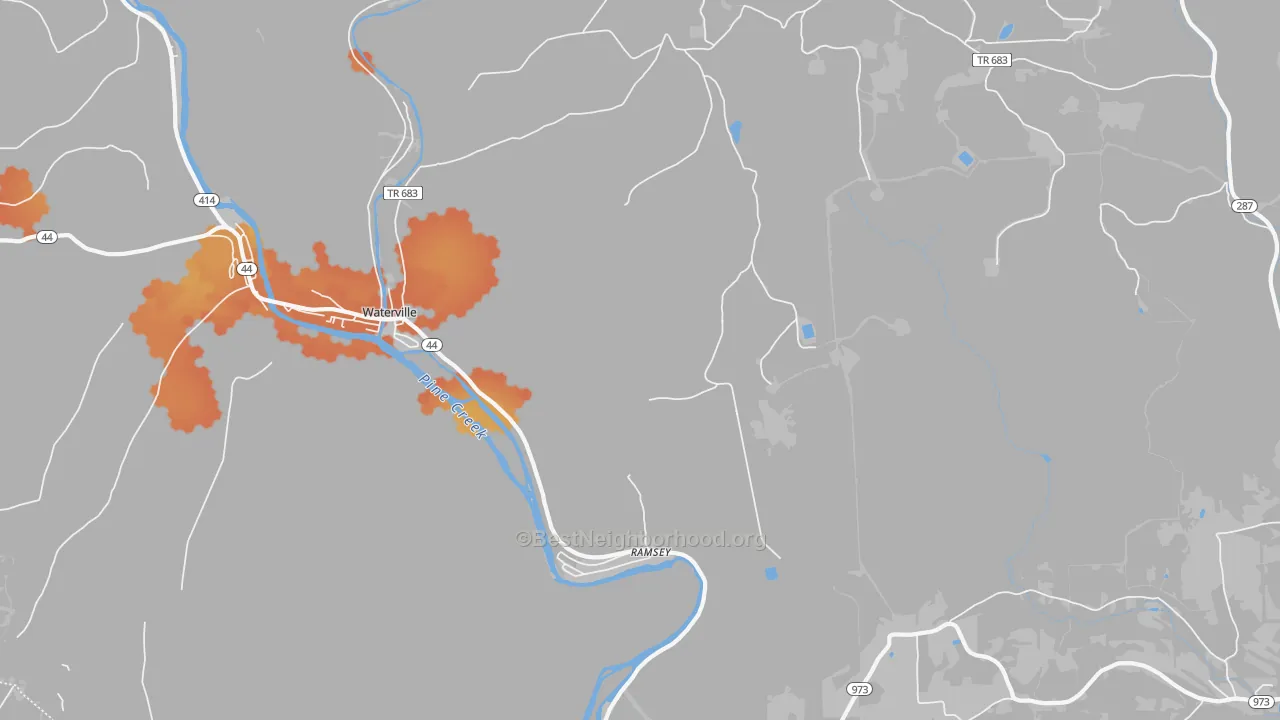 Bike Grade map of Ramsey, PA