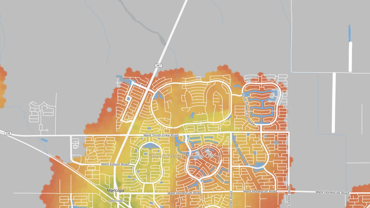 Bike Grade map of Rancho El Dorado, Silver Bell, AZ