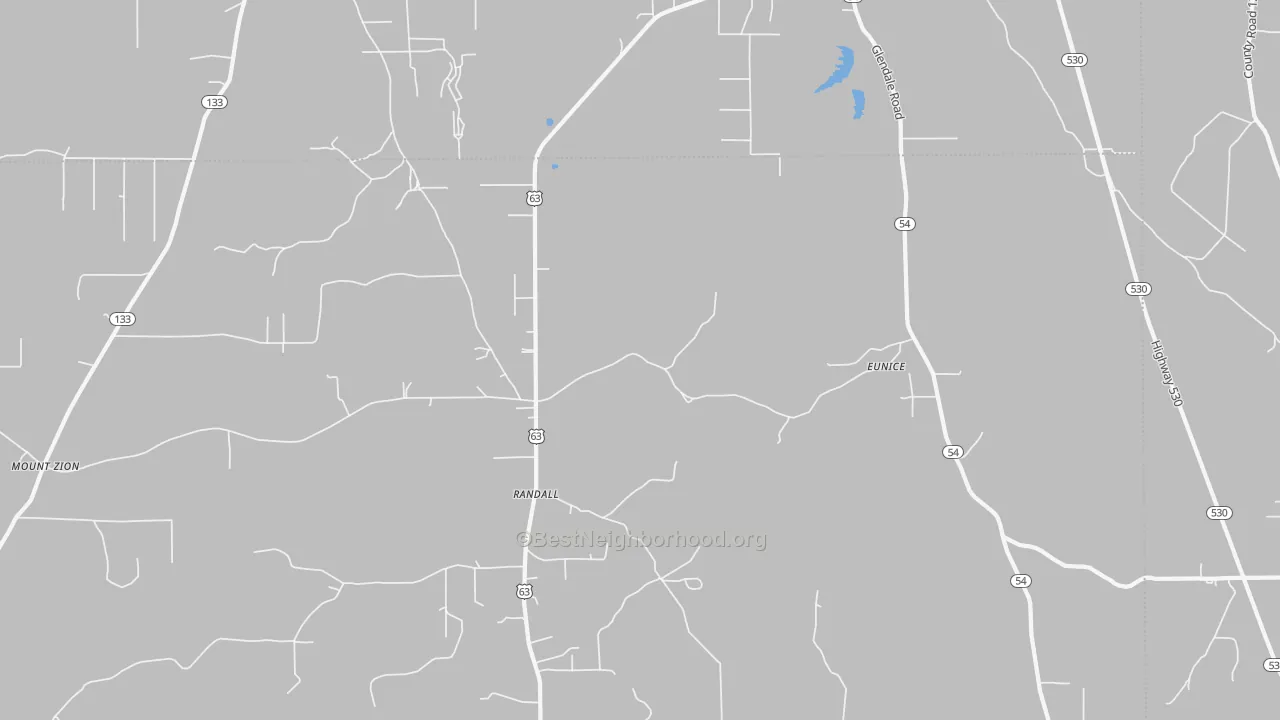 Bike Grade map of Randall, AR
