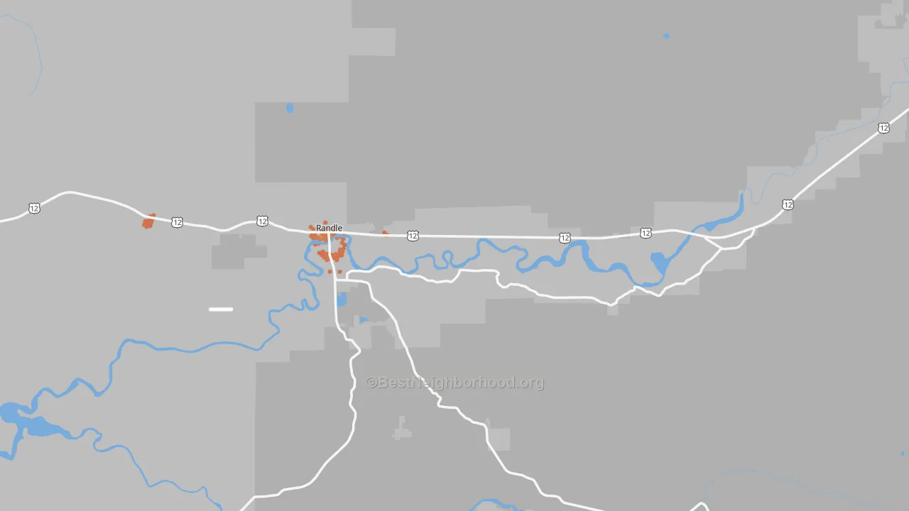 Bike Grade map of Randle, WA