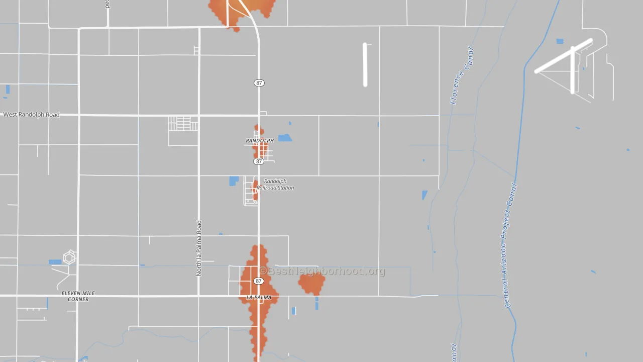 Bike Grade map of Randolph, AZ