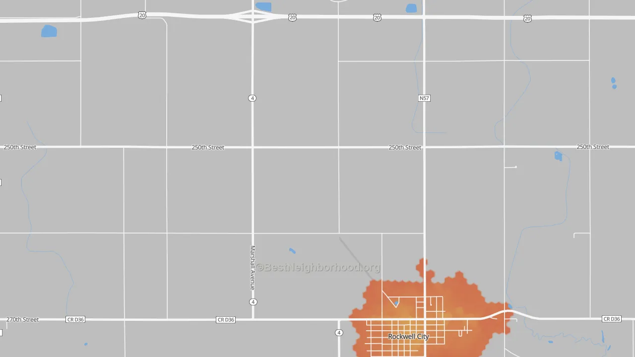 Bike Grade map of Rands, IA