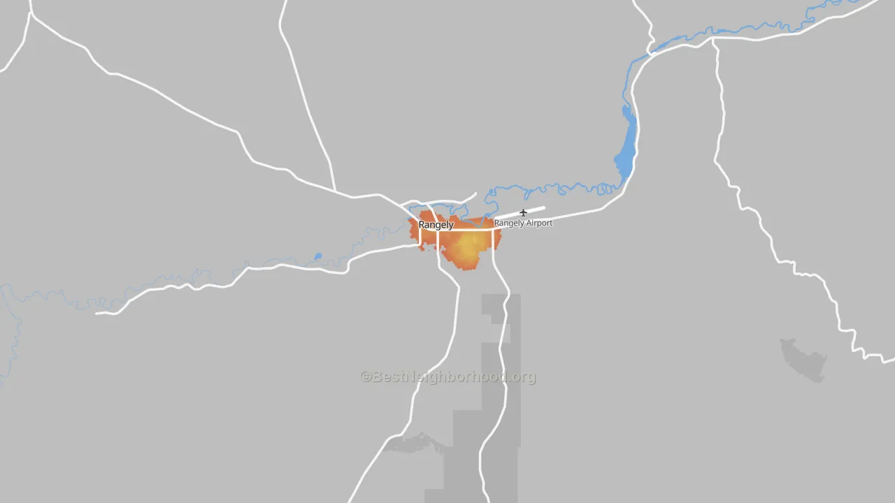 Bike Grade map of Rangely, CO