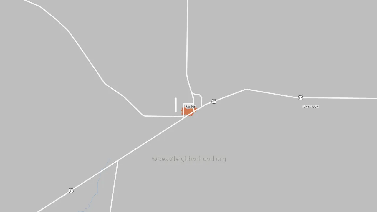 Bike Grade map of Rankin, TX