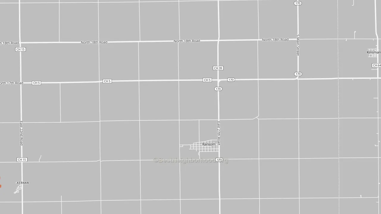 Bike Grade map of Ransom, IL