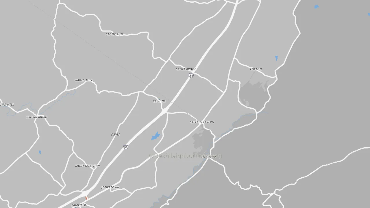 Bike Grade map of Raphine, VA