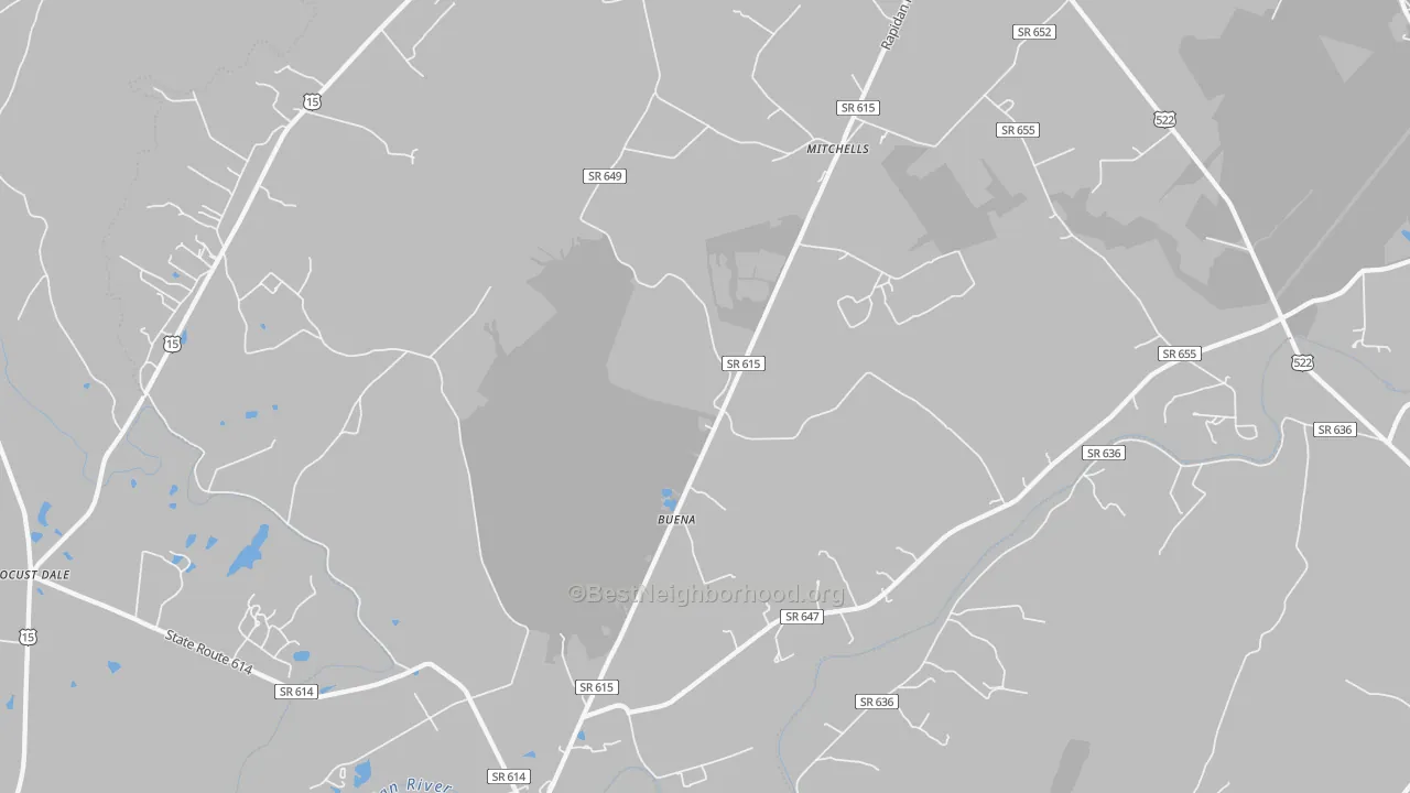 Bike Grade map of Rapidan, VA