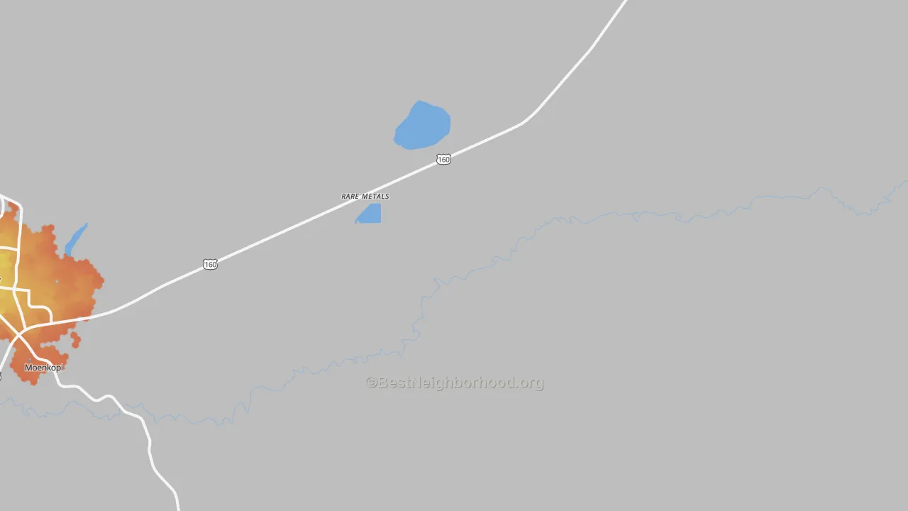 Bike Grade map of Rare Metals, AZ